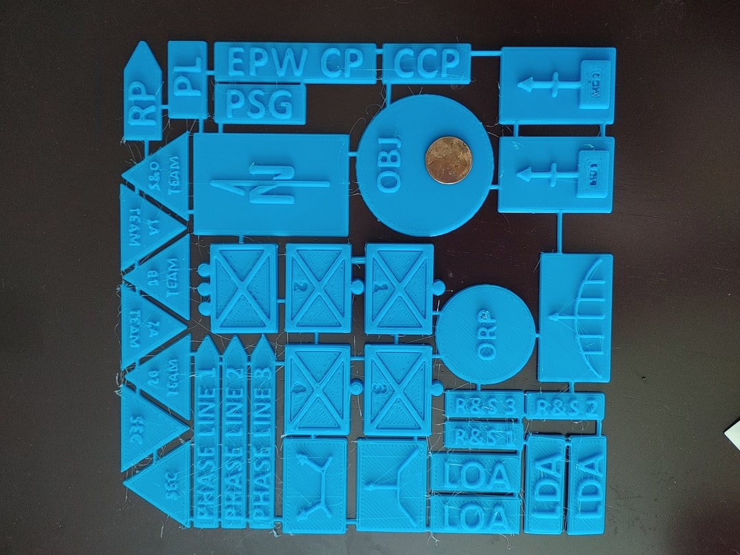 Weighted Terrain Model Kit Pieces. Platoon Level. TMK Field Operation