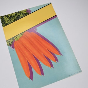 Vintage Crate Label Blanks - 1940&#39;s Louis Roesch Co - NOS - Vintage Ephemera - Carrot Label - Farm Ephemera - Litho Crate Label