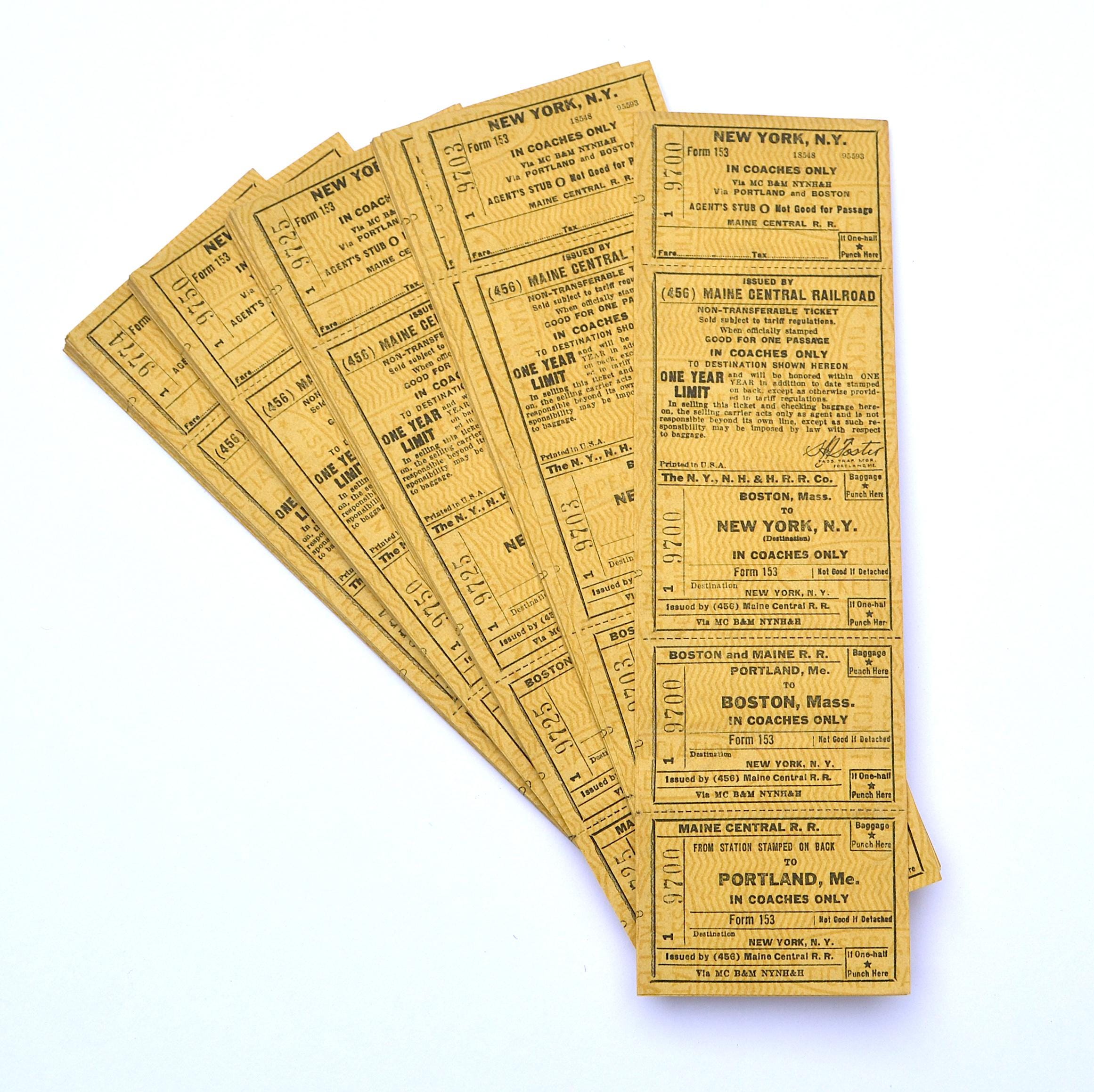 Vintage Railroad Tickets - Etsy