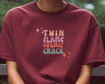 Twin Flame Cosmic Crack Tshirt - Twin Flames Gift - Twin Flame Tee - Cosmic Tshirt - Unisex T-Shirt - Plus size tshirt - graphic celestial