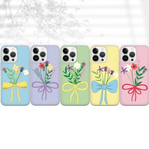 Personalized Wildflower Bouquet Phone Case: Custom Floral iPhone, Samsung, Pixel Cover