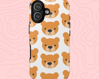 Bear Pattern Phone Case | Tough Cozy Cover For iPhone, Samsung & Pixel
