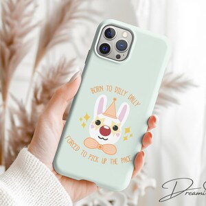 Funda MagSafe de Conejito Payaso / Bonita Funda Magnética Resistente para iPhone 13-16 / Funda Kawaii de Conejo / Funda MagSafe de Clowncore /