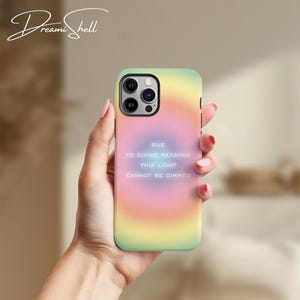 Tough Female Empowerment Quotes Phone Case, Aesthetic Gradient Casing for iPhone, Samsung, Google Pixel, Positive Affirmations Quote Cover