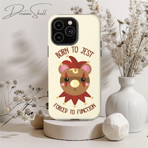 Funda para teléfono con diseño de oso bufón / Funda bonita para iPhone / Google Pixel / Samsung / Funda para móvil Kawaii Clowncore / Funda divertida con cita de payaso de circo