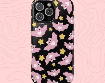 Etui na telefon Kawaii Bat | Różowy pastelowy gotycki pokrowiec
