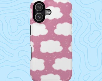 Pink Cloud Phone Case | Tough Magnetic MagSafe Cover For iPhone 13 - 17