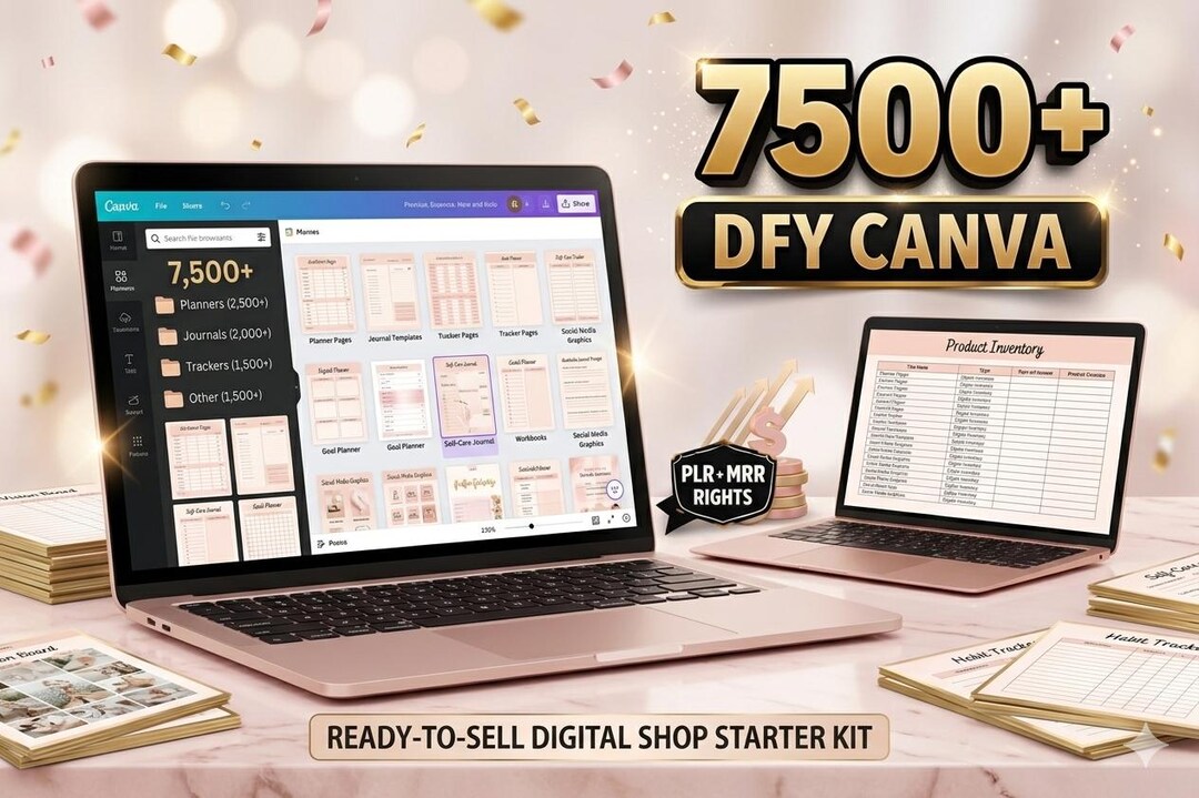 7500+ PLR Digital Product Bundle MRR | DFY Planners & Journals With ...