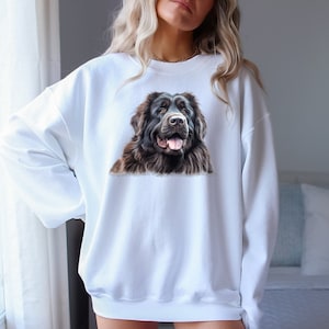 Newfoundland Dog Crewneck Sweatshirt, Dog Gift, Newfie Dog, Cute Sweatshirt, Gift for her, Heavy Blend Dog Sweatshirt, Dog Lover Gift