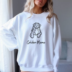 Golden Mama Sweatshirt, Golden Retriever dog, Dog Mom Gift, Dog Mama, Cute Sweatshirt, Gift for her, Unisex Heavy Blend Crewneck Sweatshirt