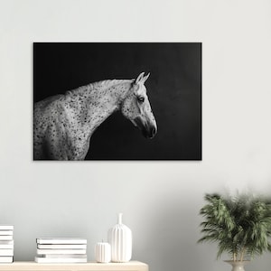 Horse canvas print, Wall Art, Wall Décor, Animal art, Horse print, Horse canvas, Living Room décor Large wall art Black & White, Horse Gift