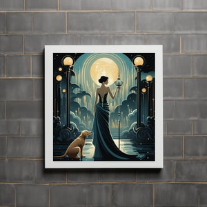 Vintage Great Gatsby Premium Matte Paper Poster, Decoración de pared, Póster vintage, Póster Art Déco, Regalo de bienvenida, Regalo para ella, Decoración de arte