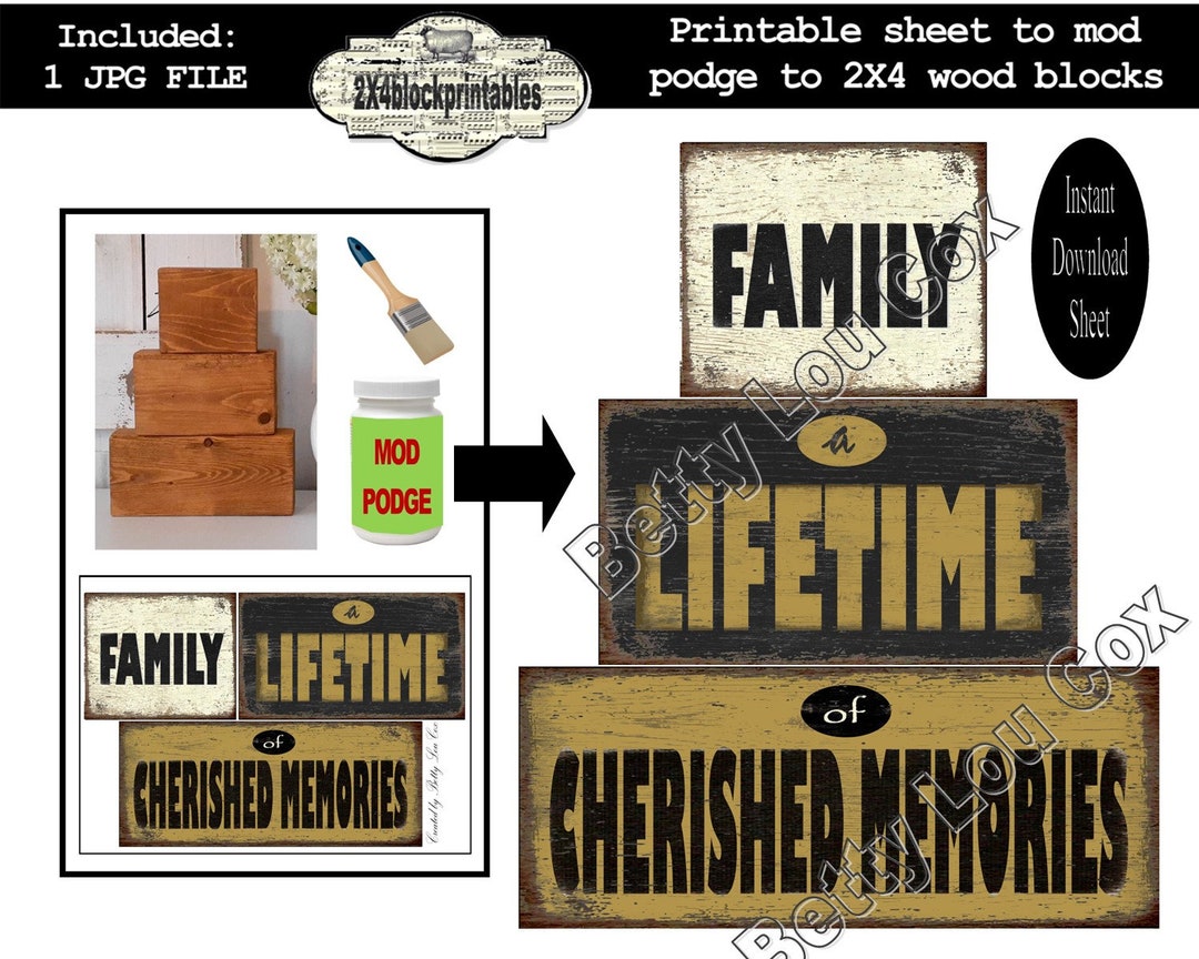 Family Printable , Family A Lifetime of Cherished Memories , Instant ...