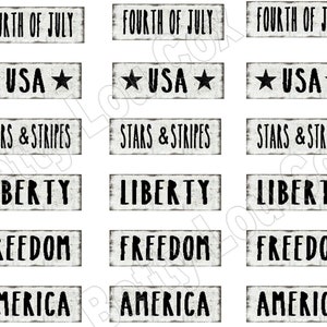 Etiquetas para impressão, Americano, EUA, América, Liberdade, Liberdade, Estrelas e Listras, Adiante de Julho, Junk Journal, Adesivos, Planejador