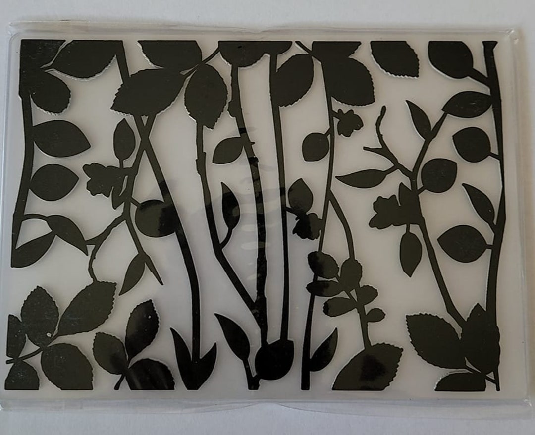 Flower Stems Background Embossing Folder Card Making Scrapbooking ...