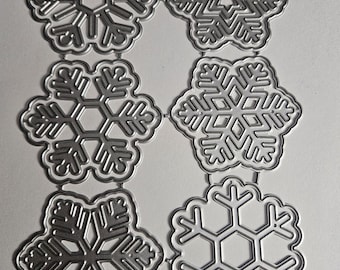 12 Piece Assorted Snowflakes metal cutting die Card Making Scrapbooking Craft Dies Christmas Holiday Greeting Card Dies Winter Snow