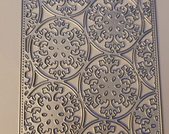 Snowflake in Circles Card Frame Metal Cutting Die Cards Scrapbooking Craft Dies Holiday Christmas Greeting Cards Background Snowflakes Snow