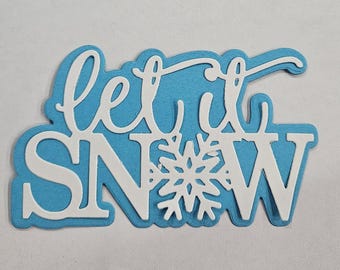 Let it Snow with Snowflake Metal Cutting Die Card Making Scrapbooking Craft Dies Christmas Holiday Greeting Card Dies Winter Snow Birthday