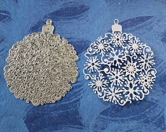 Snowflake Holiday Bulb Metal Cutting Die Card Making Scrapbooking Craft Dies Christmas Holiday Greeting Card Dies Winter Snow Birthday