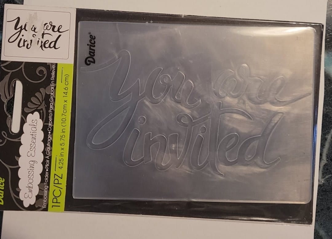 You Are Invited Embossing Folder Darice Card Making Scrapbooking Crafts ...