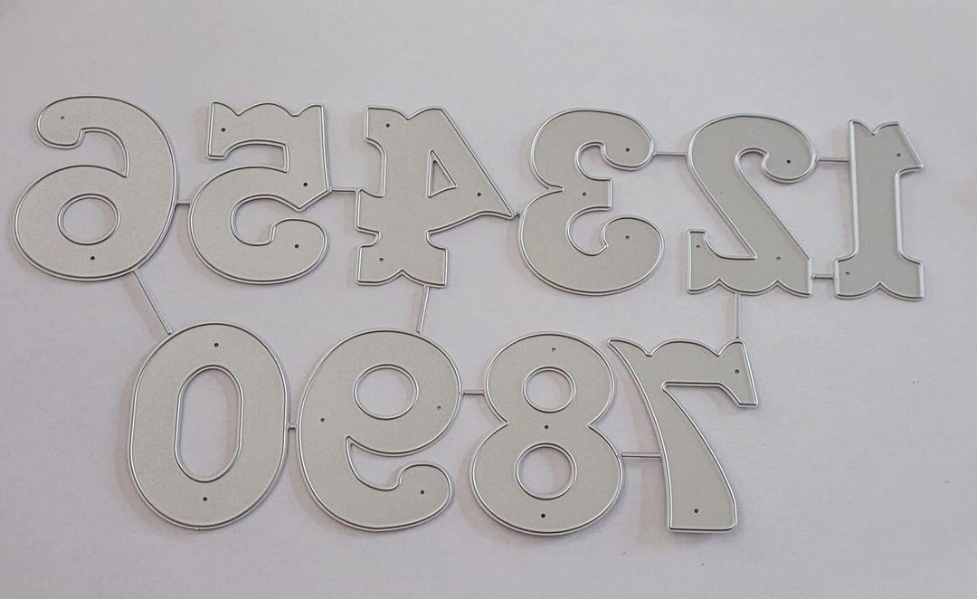 2 Inch Large Numbers With Scallop Edge Metal Cutting Die Birthday ...