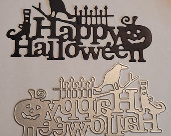 Happy Halloween with Bird Metal Die Card Making Scrapbooking Craft Metal Dies Party Invitations Die Cuts Crafts Fall Pumpkins Animals