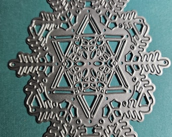 Large Snowflake Metal Cutting Die Card Making Scrapbooking Holiday Greeting Cards Paper Piercing Winter Snowman Christmas Party Invites