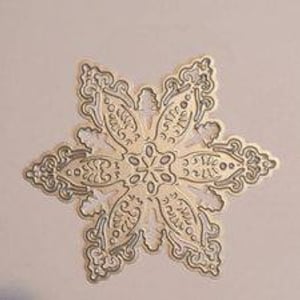 Snowflake with embossed center metal cutting die Card Making Scrapbooking Crafts Holiday Greeting Cards Winter Snowman Paper Piercing Dies