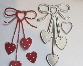Heart hanging metal cutting die Greeting Card Making Scrapbooking Valentines Day Love Wedding Engagement Friendship Birthday Party Invites