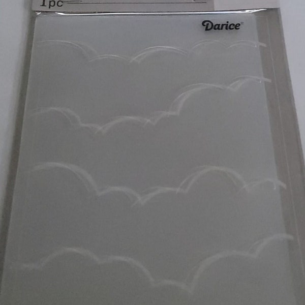 Big Clouds embossing folder Darice Card Making Scrapbooking Crafts Embellishment Texture