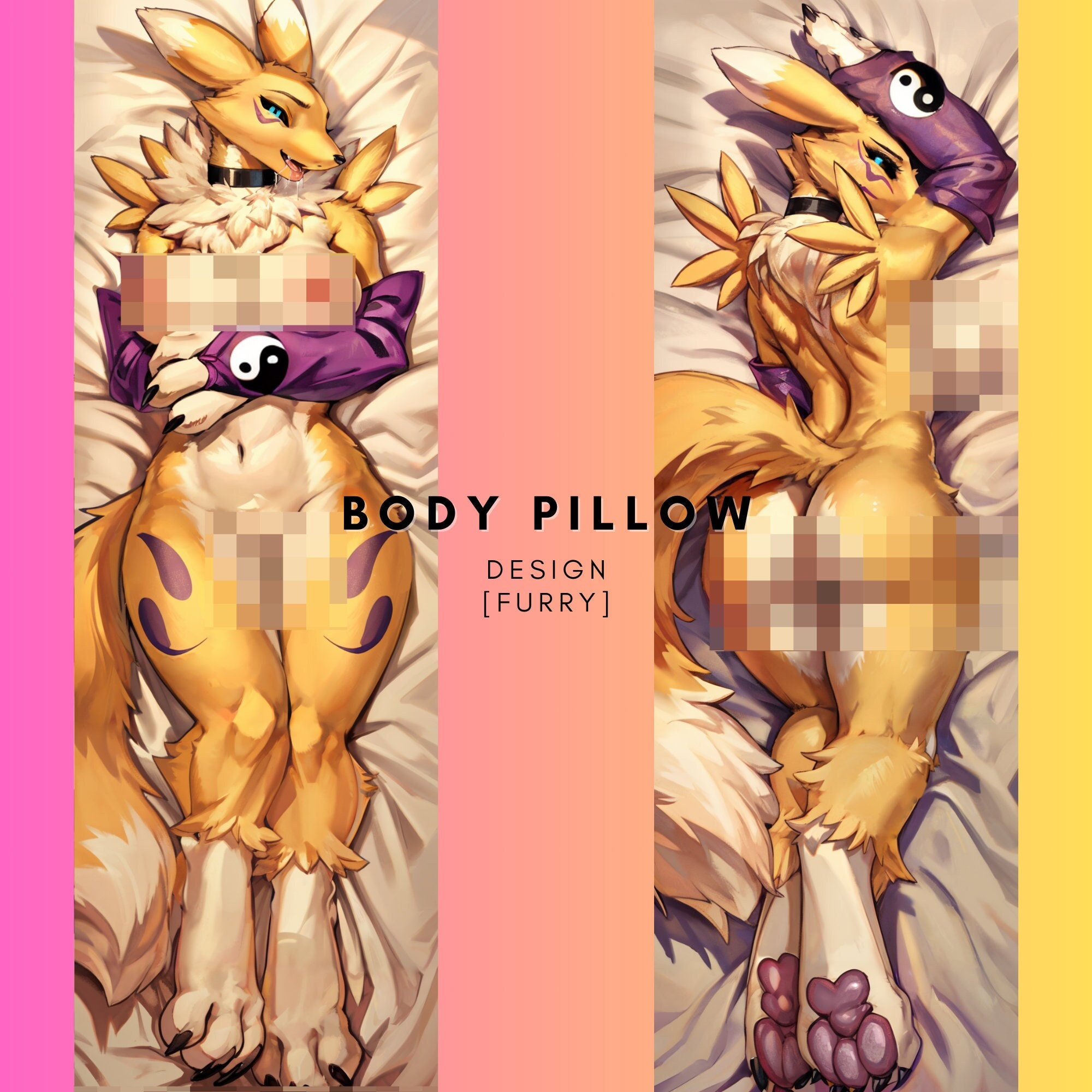 Nsfw Renamon Bodypillow, Mature Bodypillow Design, Nsfw Dakimakura,  Dakimakura, Furry Dakimakura, Furry Body Pillow, Renamon Dakimakura, - Etsy