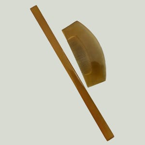 Vintage Japanese Celluloid Kushi Kanzashi Hair Comb & Stick – Amber Color