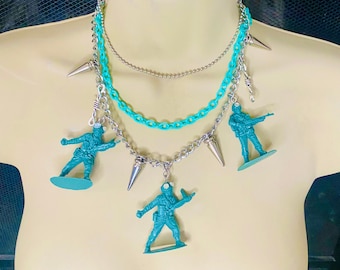 Y2k Punk Rock Jewelry Y2K Punk Rock Revival Chain Necklace Retro Grunge Fashion Statement Y2k Retro 90s Nostalgia Retro Grunge