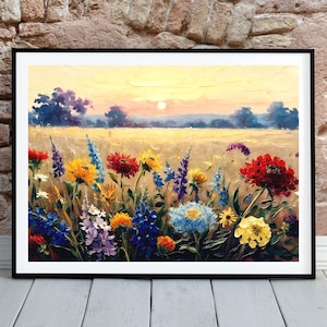 Wildflower Printable - Floral Wall Art Decor - Wildflowers Printable, Floral Wall Decor, Digital Download for Living Room, Bedroom, Office