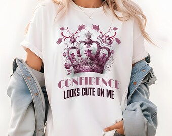 Confidence Crown T-Shirt | Floral Graphic Tee
