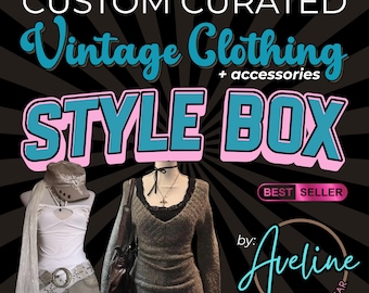 Personalisierte Vintage Kleidung Box: Y2K, Fairy Grunge, Innenstadt, und mehr!