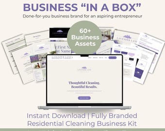 Residential Cleaning Business Starter Kit | Branded Templates, Logos, Website, and Marketing Kit (Digital Download)