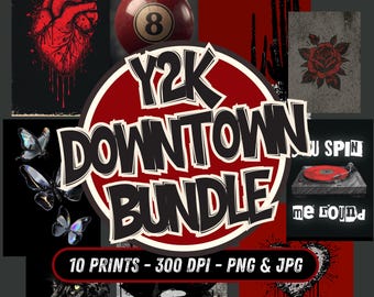 Y2K Downtown Girl Wall Art Bundle | 10 Posters (Digital Download)