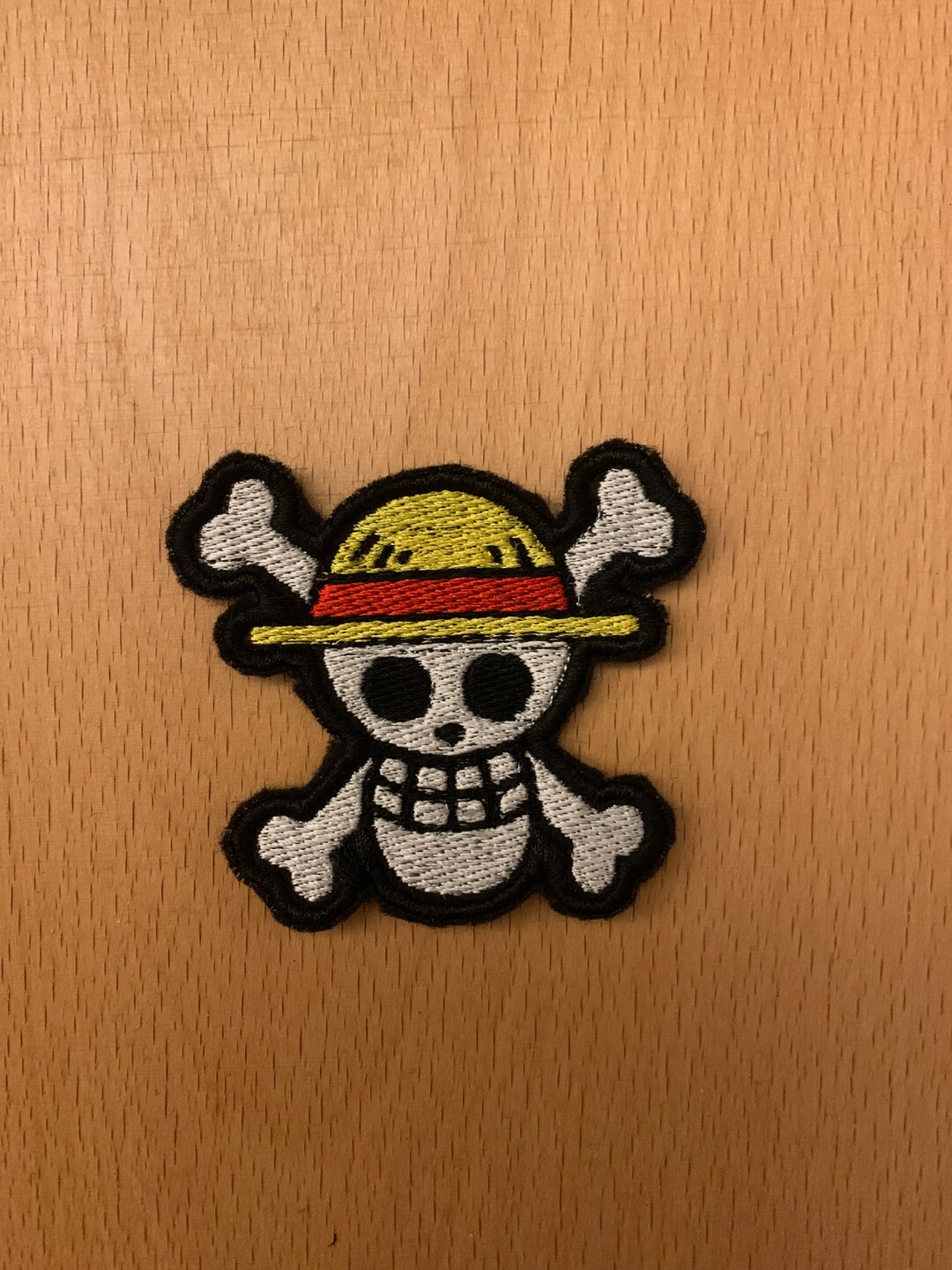 Straw Hat One Piece Hand Embroidered Patch Etsy