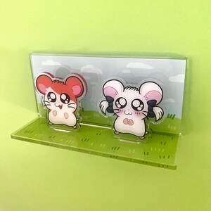 Hamtaro Standee 3&quot;x6” || 7cmx15cm Hamtaro Bijou Hamsters Hamster Ham Ham 2000 Cartoons Anime Cute Chibi Gift Idea