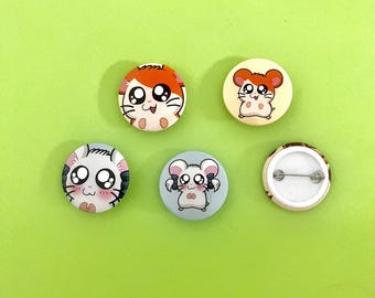 Spille Hamtaro Spilla 1,5" // 3 cm Hamtaro Bijou Criceti Criceto Ham Ham 2000 Cartoni animati Anime Carino Chibi Idea regalo