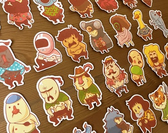 Stickers Lisa the Painful ALL Companions + Brad Armstrong indie game cute adorable kawaii