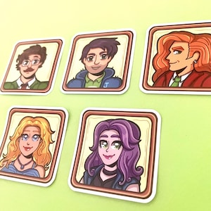 Stickers Stardew Valley 2.5&quot; || 6cm Harvey Shane Elliott Harley Abigail Gift Ideas Chibi indie game Farm Game cute adorable kawaii