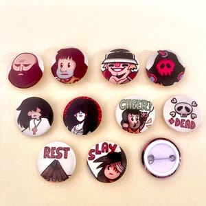 Lisa the Painful Button Pins Button Pin 1.5&quot; || 3cm Buzzo Brad Armstrong Buddy Armstrong Lisa Armstrong Terry Hintz horror game indie kawaii