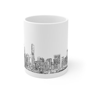 Coffee Mug, Chicago Skyline Mug, 11oz Ceramic Coffee Cup, Skyline Mug, Chicago City, Chicago Gift, Travel Mug