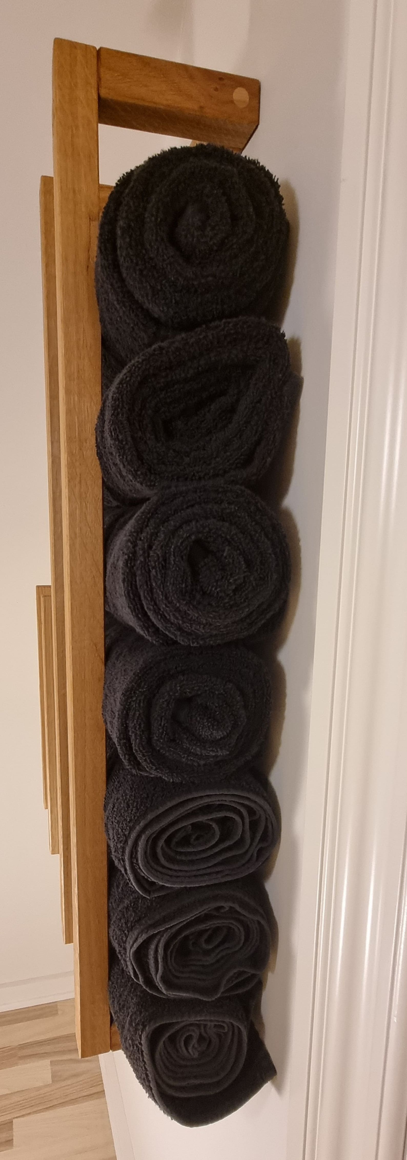 Wood Towel Rack Bathroom Organizer Bathroom Decor Bathroom Storage ...