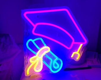 Congrats Grad Neon Sign Congrats Neon Lights Signs for Backdrop Graduation Party Wall Decor, Prom Decorations, Graduation Party Neon Sign