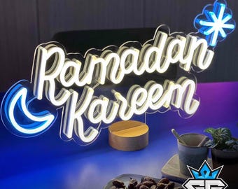 Ramadan Mubarak Neon Sign - Islamic Decor - Eid Mubarak decoration light