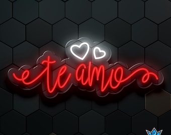 Te Amo Neon sign, Personalized LED Neon Sign for Valentine's Day - Romantic Couple Gift, Custom Love Wall Light, Bedroom Decor
