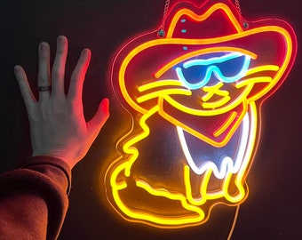 Custom Western Cowboy Neon Sign| Wild West Home Decor| Vintage Western Neon Sign| Howdy Neon Sign| Cowgirl Room Decor| Trendy Cowboy Decor